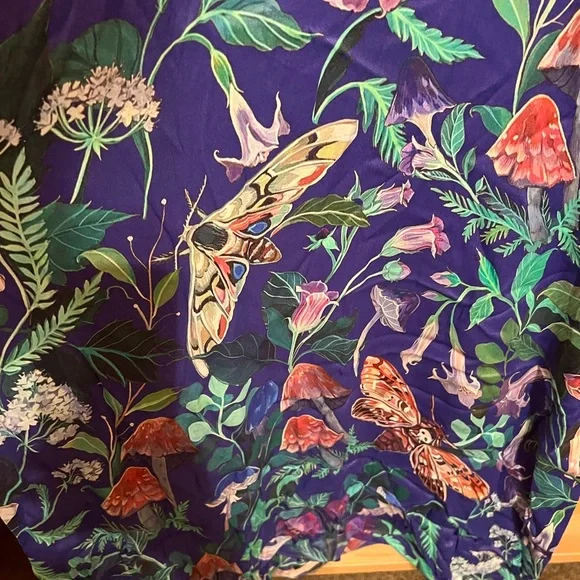 Anthropologie Blue Floral Maxi Dress - Picture 4 of 6